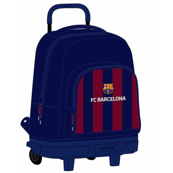 Skolerygsæk med Hjul F.C. Barcelona 33 x 45 x 22 cm