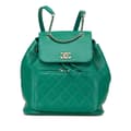 Miniatyrbilde 1 av 7: Pre-owned Chanel Caviar Business Affinity Backpack Green