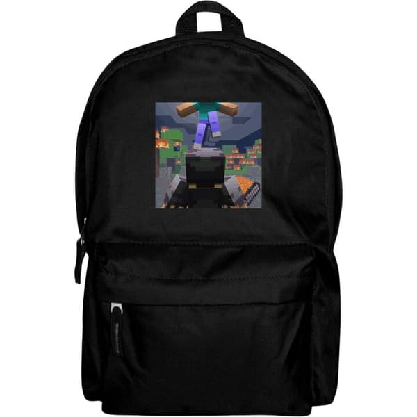Reppu Kevyestä Materiaalista | Aikuisten Reppu Minecraft Musta