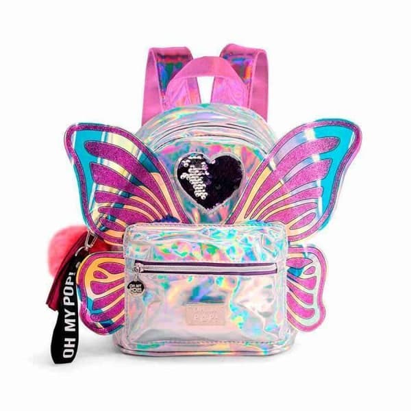 Mode liten ryggsäck - Oh My Pop! - Vingar - Silver - Barn - Rygg