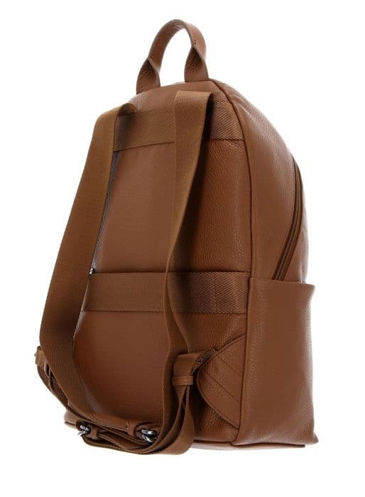 Ryggsäck - MANDARINA DUCK - Mellow Leather - 100% Läder - Brun - Praktiska fack