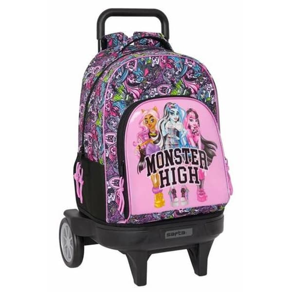Skolebag Monster High Drama Flerfarget 33 x 45 x 22 cm