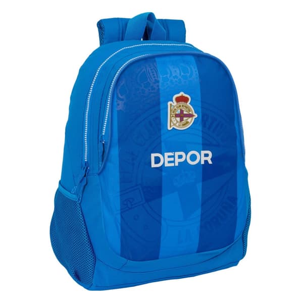 Skolebag R. C. Deportivo de La Coruña Blå 32 x 44 x 16 cm