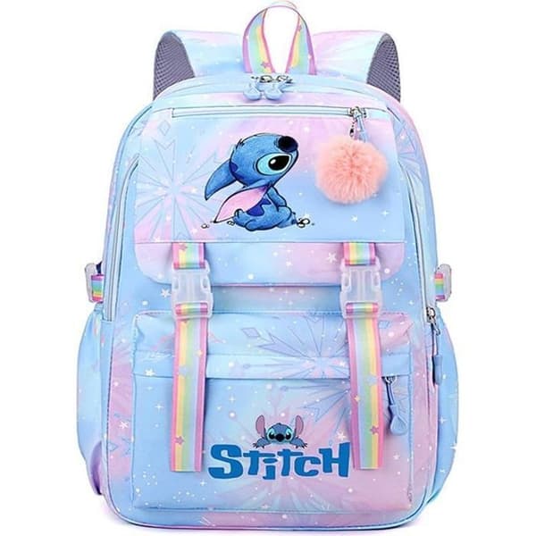 Stitch skolväska för flickor - söt och hållbar ryggsäck för 10-åriga flickor, perfekt skolryggsäck för barn och tonåringar