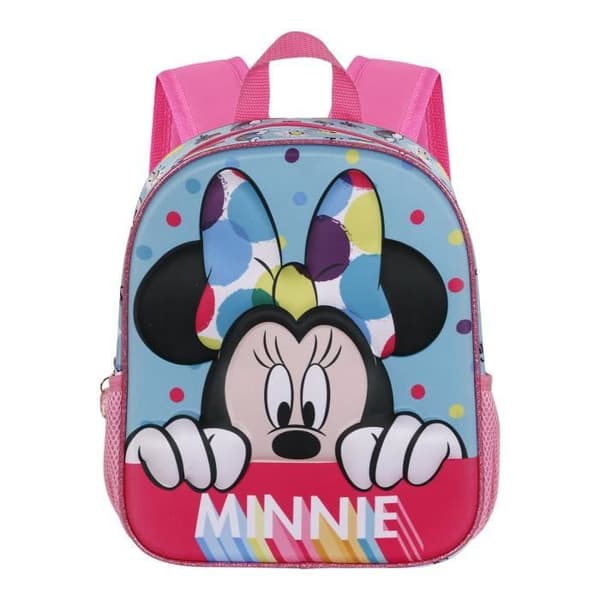 Barn ryggsäck 3D - KARACTERMANIA - Minnie Mouse - Blå - Förskola - 11x26x31 cm