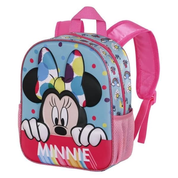 Barn ryggsäck 3D - KARACTERMANIA - Minnie Mouse - Blå - Förskola - 11x26x31 cm