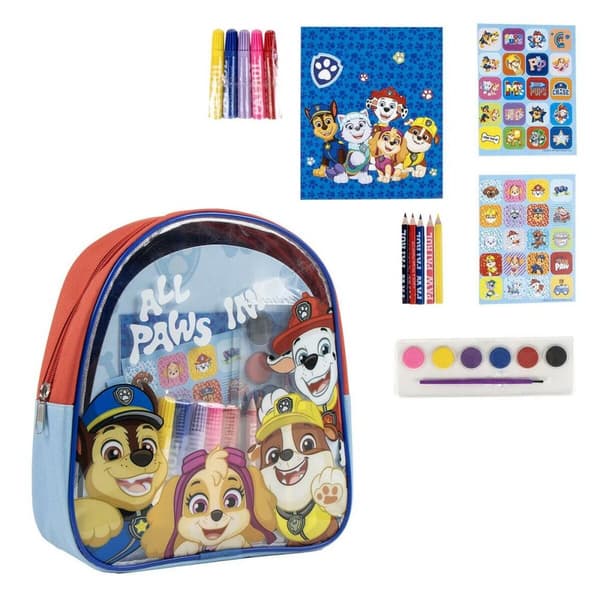 barnryggsäck med rittillbehör The Paw Patrol Röd 22 x 23 x 7 cm