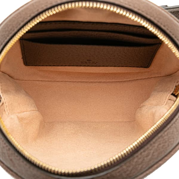 Pre-owned Gucci Mini GG Supreme Round Ophidia Backpack Brown