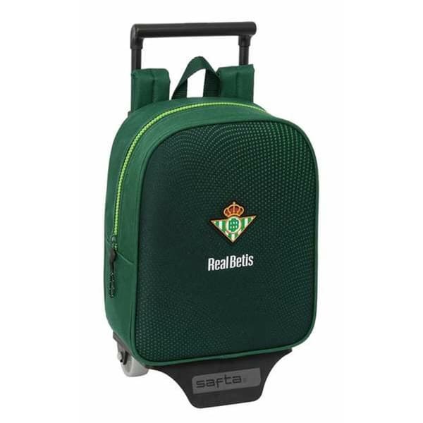 Skolerygsæk med Hjul Real Betis Balompié 22 x 27 x 10 cm
