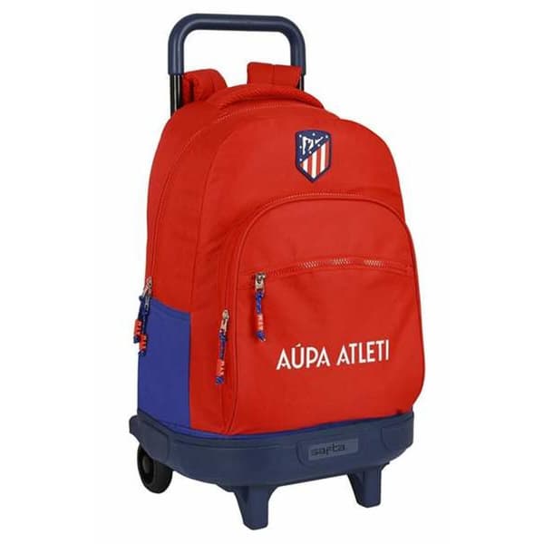 Skolväska med hjul Atlético Madrid Röd Marinblå 33 x 45 x 22 cm