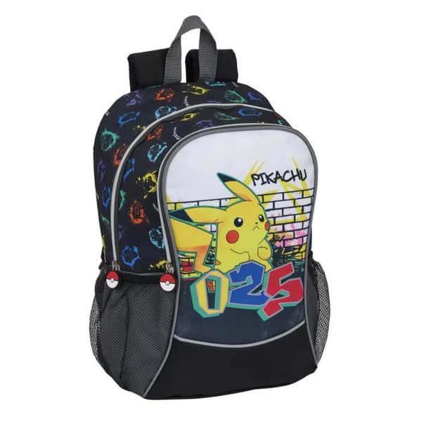 Ryggsäck - Pokémon - Pikachu nummer 25 - 40 cm - Svart och gul - Barnpojke