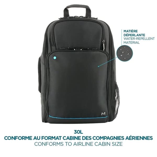 Mobilis Professional Ryggsäck / Travel 48h 30L Dator 14-15,6", kabinbagage, svart
