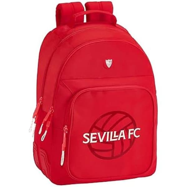 SAFTA skolryggsäck - SEVILLA FC - Dubbel ryggsäck lämplig för barn - Bekväm och mångsidig