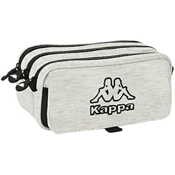 Pennfodral - SAFTA - Kappa Triple Big Pennfodral - Barn 5-14 år - Bekvämt - 21,5 x 8 x 10 cm - Grå