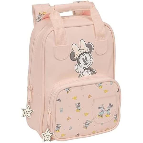 Minnie Mouse Baby ryggsäck för barn - SAFTA - Rosa - Återvinningsbart tyg - Perfekt för barn i olika åldrar