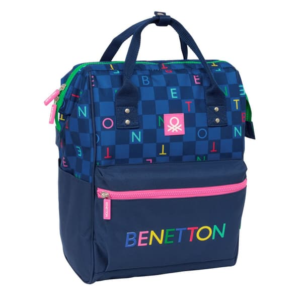 Koululaukku Benetton benetton Laivastonsininen 27 x 40 x 19 cm