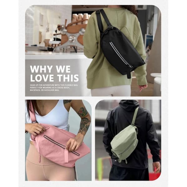 INF Alsidig sportstaske med justerbar rem: Sport, Crossbody, Weekendtaske