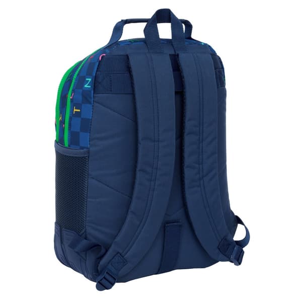 Skoletaske Benetton Damero Marineblå 32 x 42 x 15 cm