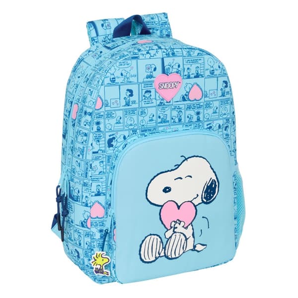 Skolryggsäck Snoopy Love Blå 30 x 46 x 14 cm