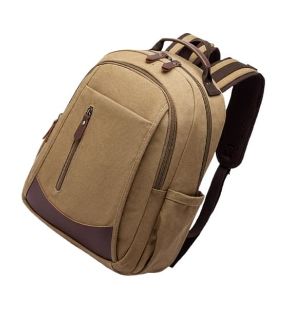 INF Ny Canvas Laptop-ryggsekk for menn, romslig forretningsreiseveske