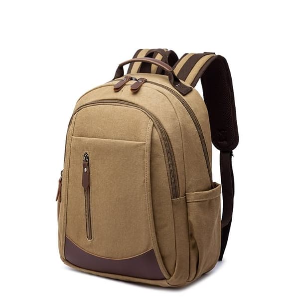 INF Ny Canvas Laptop-ryggsekk for menn, romslig forretningsreiseveske