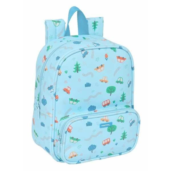 Skoletaske Safta 22 x 27 x 10 cm Bil