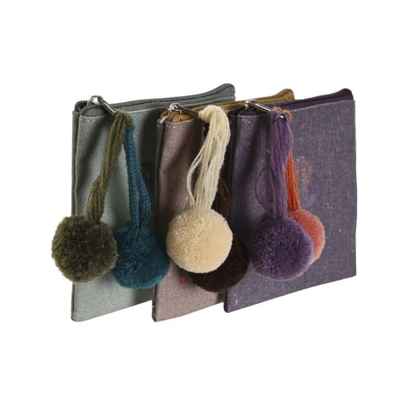 Handväska DKD Home Decor Brun Grön Bordeaux Yoga (3 antal)