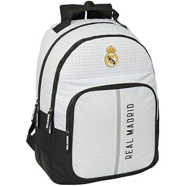 Safta Real Madrid 1st team 24/25 - Skolryggsäck för barn, perfekt för barn i olika åldrar, bekväm och