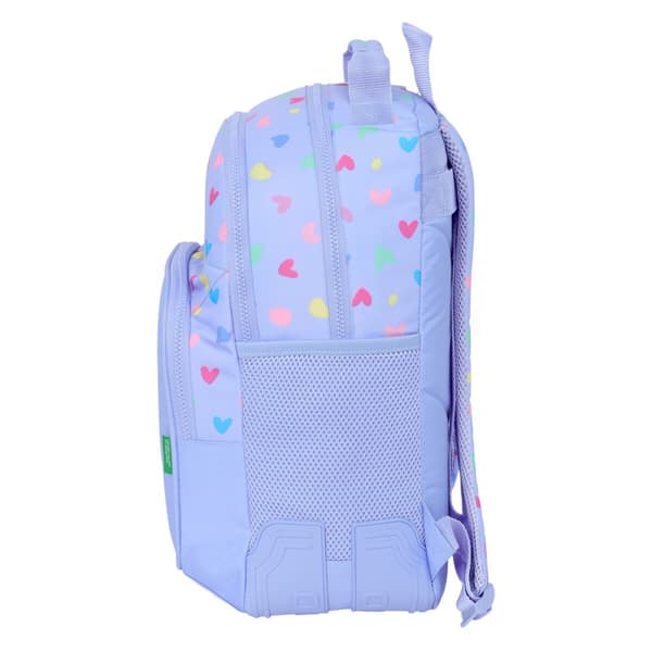 Skoletaske Benetton Lila Syren 32 x 42 x 15 cm