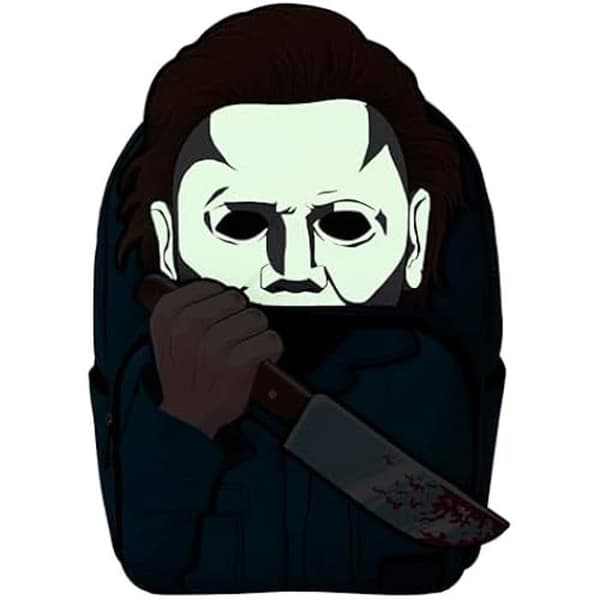 Ryggsäck - LOUNGEFLY - Halloween Mike Myers - Cosplay - Blå - Luminösa detaljer