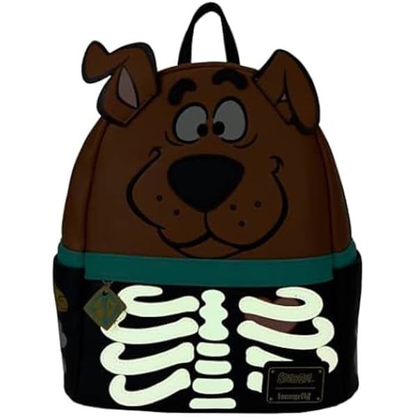 Miniryggsäck - LOUNGEFLY - Scooby Doo Skeleton Glow - Veganskt läder - Flerfärgat - För barn