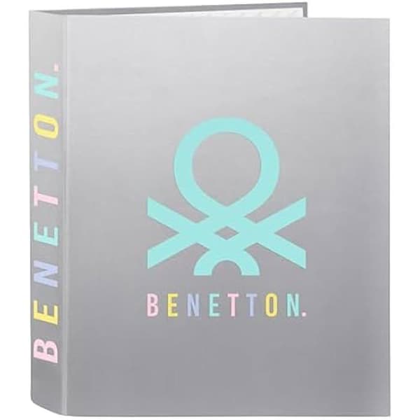 Benetton Silver 4-ringspärm, idealisk för barn i olika åldrar, bekväm och mångsidig, kvalitet och motståndskraft, 27 x