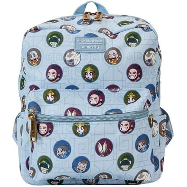 Ryggsäck - LOUNGEFLY - Mini Square AOP - Blå - Unisex - Barn