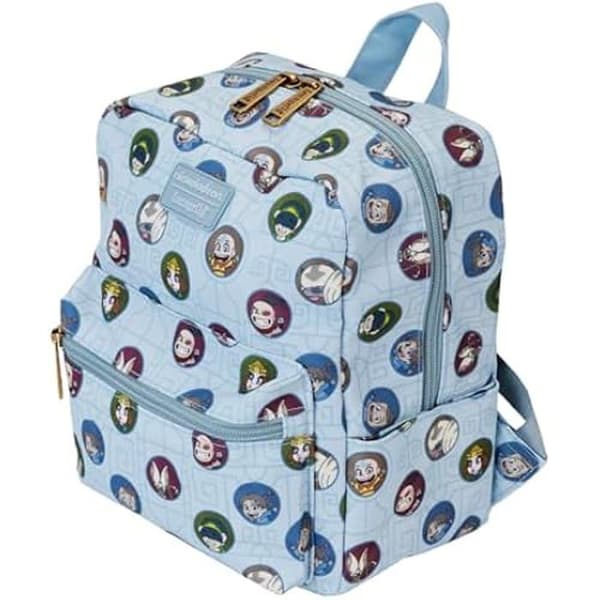 Ryggsäck - LOUNGEFLY - Mini Square AOP - Blå - Unisex - Barn
