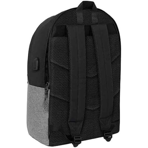 Safta ECKO UNLTD ryggsäck. RHINO - 14.1+usb - Grå/Svart - Återvunnet tyg - 31 x 18 x 44 cm