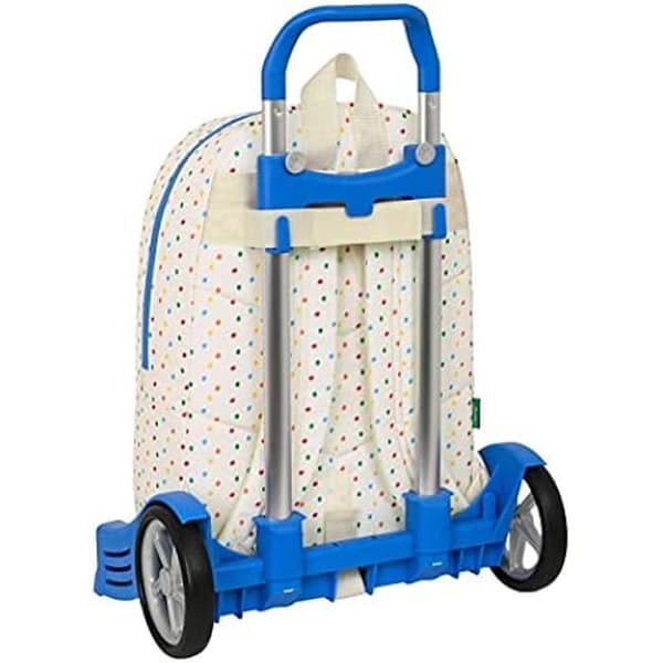Benetton Topitos skolryggsäck med Evolution vagn - Benvit - SAFTA