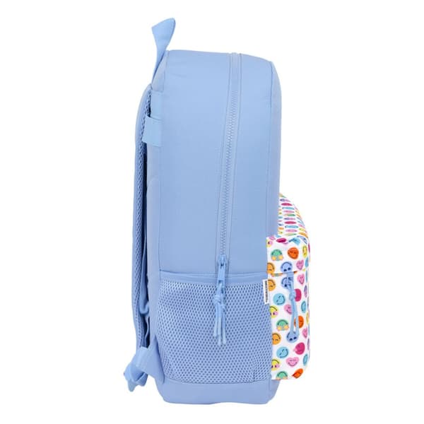 Skoletaske Smiley Joyful Blå Multifarvet 30 x 46 x 14 cm