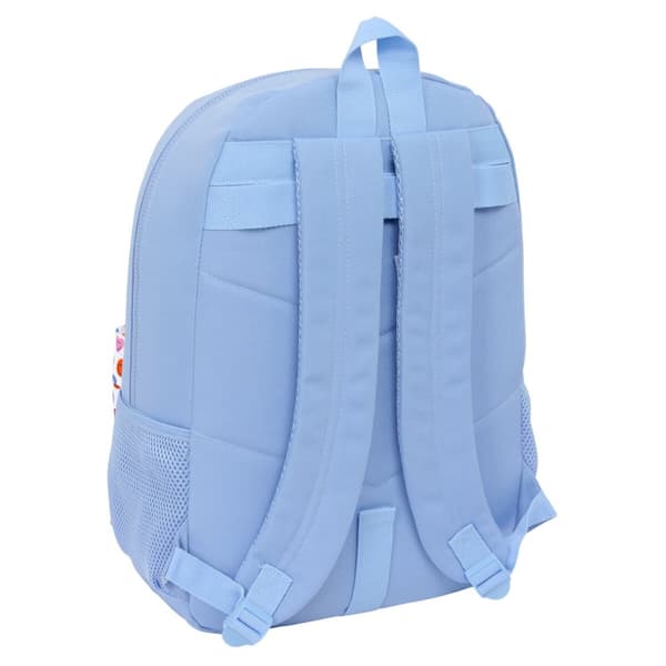 Skoletaske Smiley Joyful Blå Multifarvet 30 x 46 x 14 cm