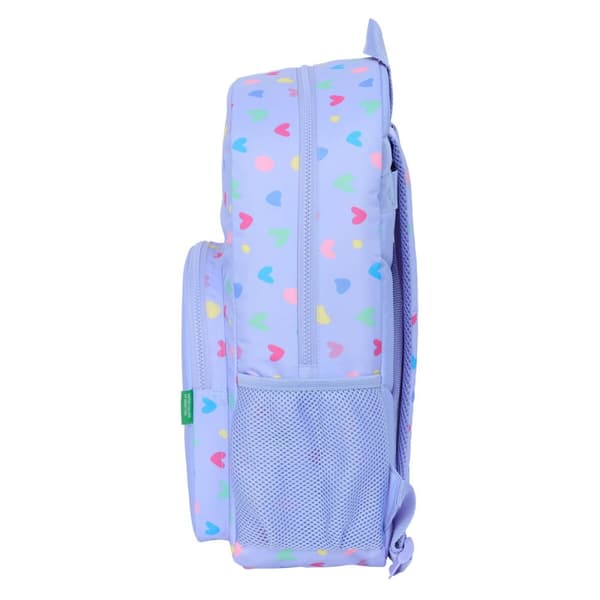 Skolryggsäck Benetton Lila Lila 30 x 46 x 14 cm
