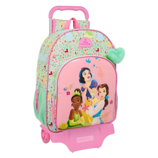 Skolryggsäck Disney Princess Bloom Grön Rosa 33 x 42 x 14 cm