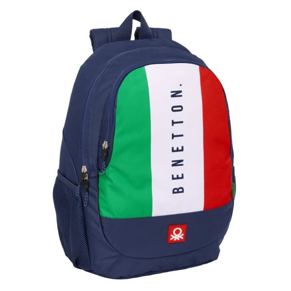 Skoletaske Benetton Flag Marineblå 32 x 44 x 16 cm