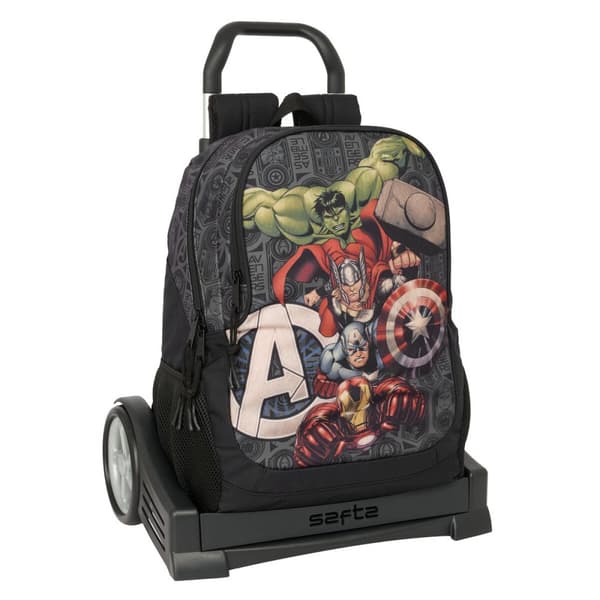 Reppu pyörillä The Avengers Vendetta Musta 32 x 44 x 16 cm