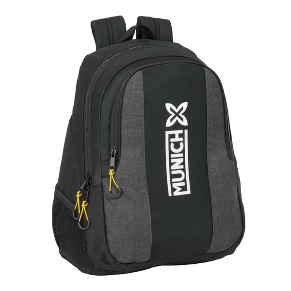 Skolebag Munich Topo Svart 32 x 44 x 16 cm