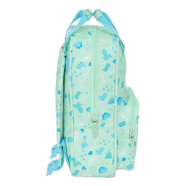 Barnebag Safta Dino Grønn 20 x 28 x 8 cm