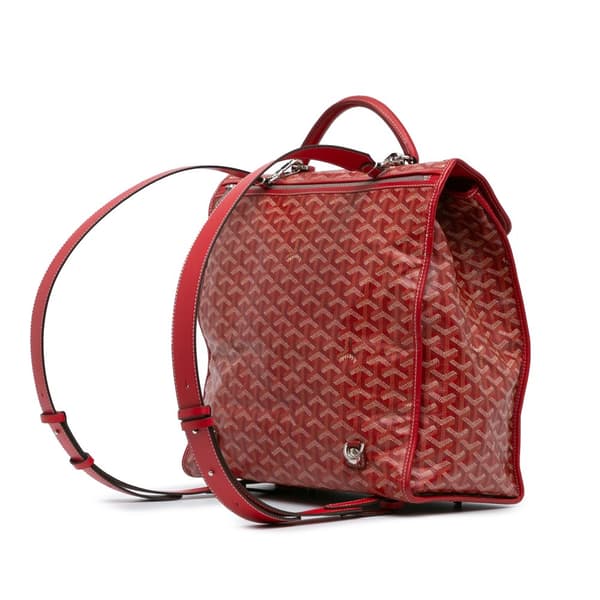 Pre-owned Goyard Goyardine Saint Leger Backpack Red