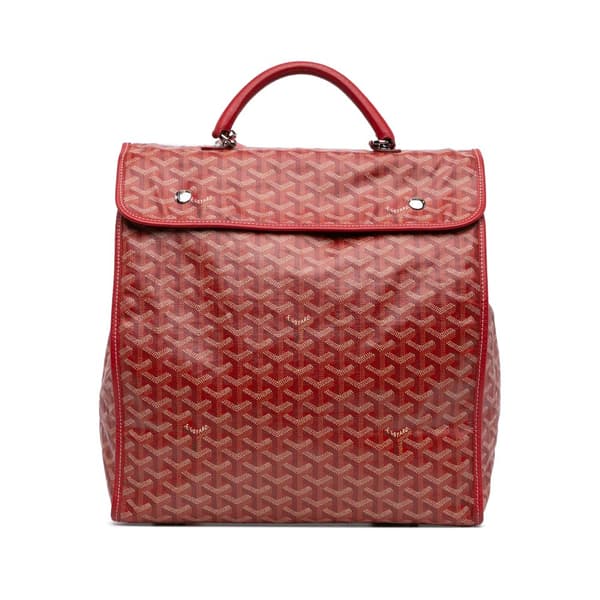 Pre-owned Goyard Goyardine Saint Leger Backpack Red