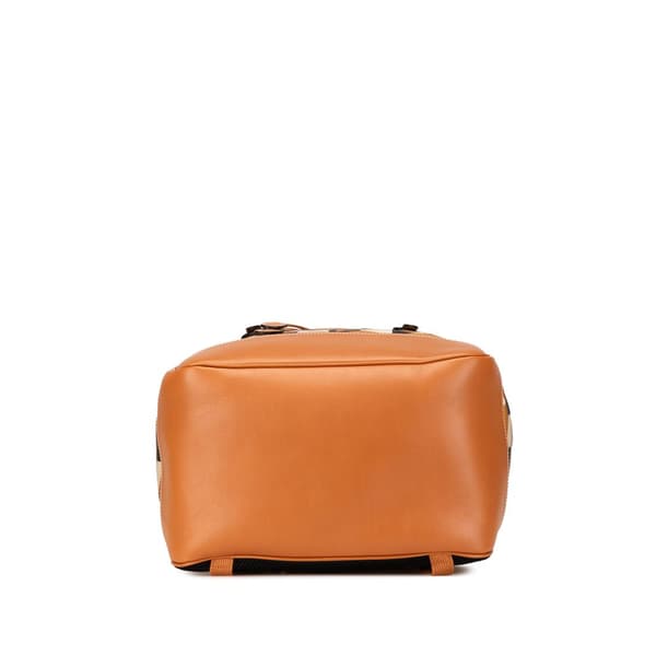 Pre-owned Gucci Dans LeVert GG Nylon Rabbit Backpack Brown