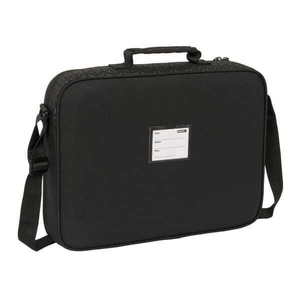 Skole skoletaske BlackFit8 Old school Sort Grå 38 x 28 x 6 cm