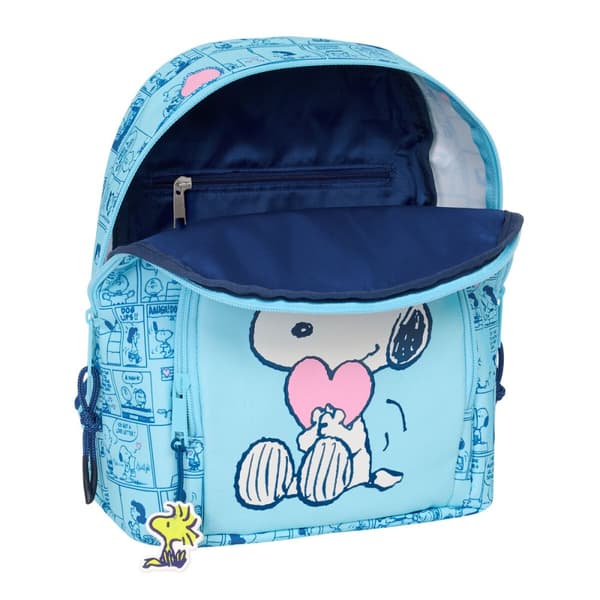 Ryggsäck Casual Snoopy Love Ljusblå 25 x 30 x 13 cm