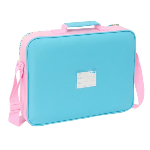 Skolväska Benetton Unique Rosa Turkos 38 x 28 x 6 cm